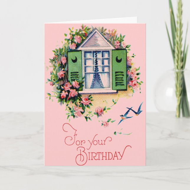 Vintage Para O Seu Cartão De Aniversário (Frente)