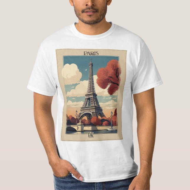 Vintage Paris: Uma camiseta Classic Souvenir (Frente)