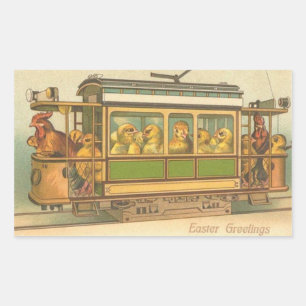 Vintage Páscoa com adesivo de arte de Natal