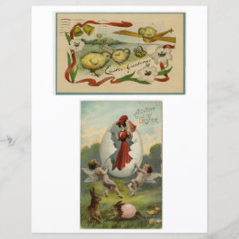 Vintage Páscoa Saudações Scrapbook Paper Three