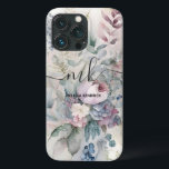 Vintage Pastel Botanical Flowers Nome do Monograma<br><div class="desc">Adicione um toque de elegância ao seu telefone com a capa de telefone de arte Vintage Pastel Botanical Flowers! A bela design de pintura a óleo é perfeita para a na moda, mãe, irmã, tia, ou namorada que adora arte elegante e elegante. Apresentando lindas cores pastéis como bege, rosa esbranquiçado...</div>