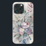 Vintage Pastel Botanical Flowers Nome do Monograma<br><div class="desc">Adicione um toque de elegância ao seu telefone com a capa de telefone de arte Vintage Pastel Botanical Flowers! A bela design de pintura a óleo é perfeita para a na moda, mãe, irmã, tia, ou namorada que adora arte elegante e elegante. Apresentando lindas cores pastéis como bege, rosa esbranquiçado...</div>