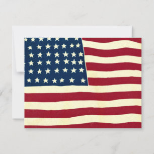 Vintage Patriotic American Flag, Convite de festas