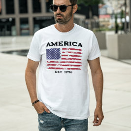 Vintage Patriotic American Flag T-Shirt