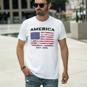 Vintage Patriotic American Flag T-Shirt