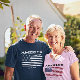 Vintage Patriotic American Flag T-Shirt