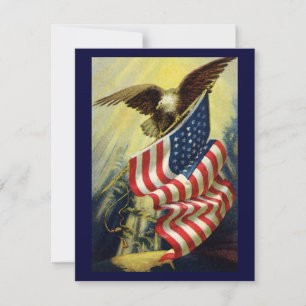 Vintage Patriotismo, Patriótica Águia Americana Ba