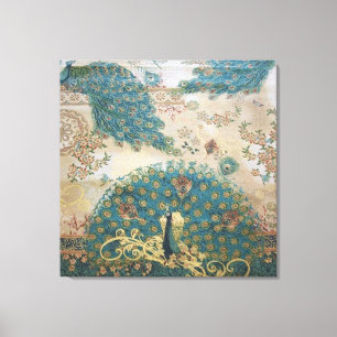 Vintage Peacock - Canvas