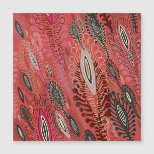 Vintage Peafowl Vermelho Decorativo Sem Olhos Padr