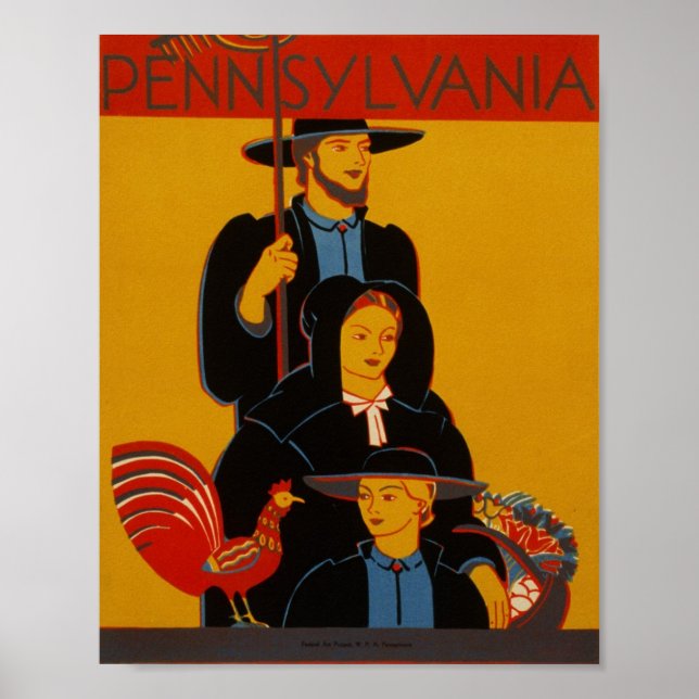 Vintage Pensilvânia Poster (Frente)