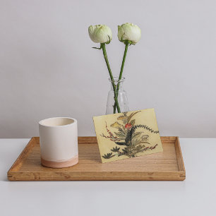 Vintage - Pergaminho japonês rsvp com envelopes