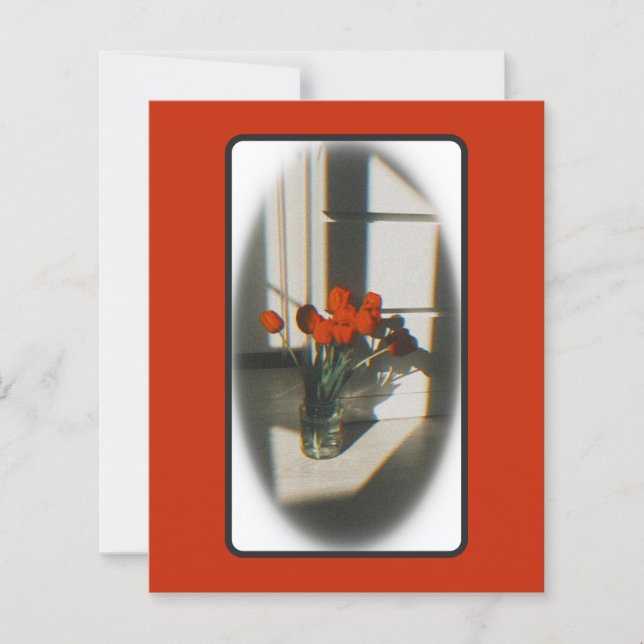 Vintage Persimmon Tulip Stationery (Frente)