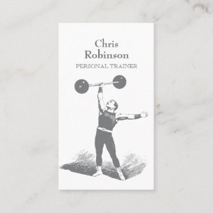 Vintage Personal Trainer Strongman Cartão de visit