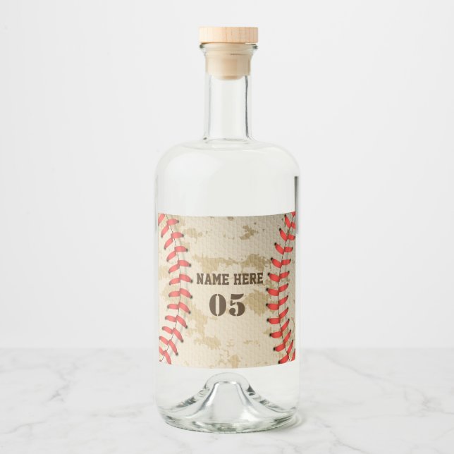 Vintage Personalizado Nome do Baseball Número Retr (Frente)