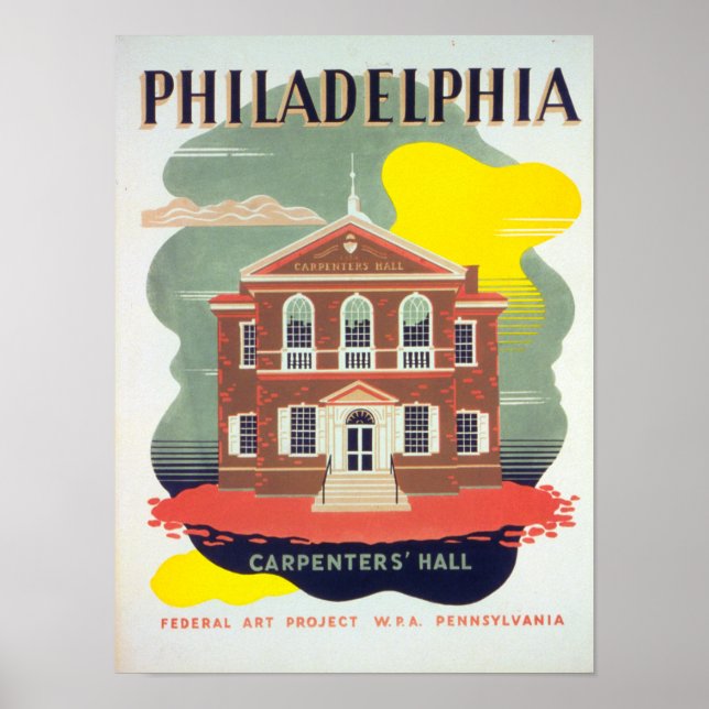 Vintage Philadelphia Poster (Frente)