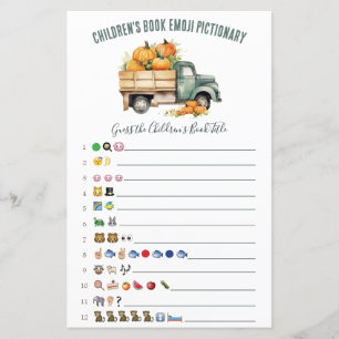 Vintage Pickup Truck Emoji - Jogo de Chá de fralda