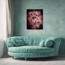 Vintage Pink Floral Acryall Art