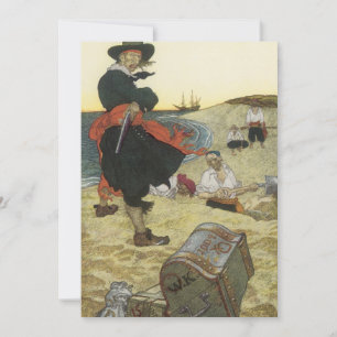 Vintage Pirates, William Kidd Burying Treasure