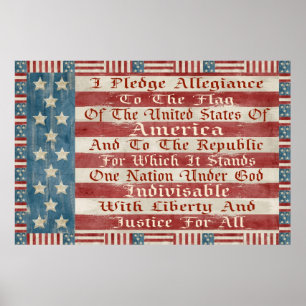 Vintage Pledge Of Leiance Poster