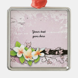 Vintage plumeria e ornamento do marinheiro rosa