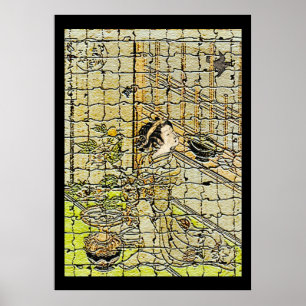 Vintage pode fazer cuckoo com Poster de arte moder