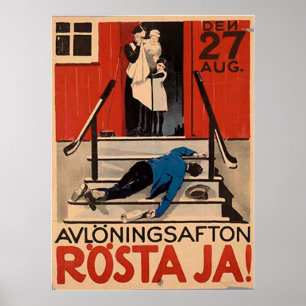 Vintage Polonês Proibition Poster 1922 Large Canva