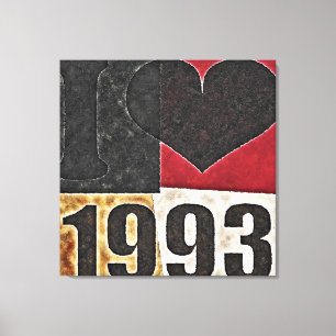 Vintage Pop Art - I Heart 1993 - Canvas