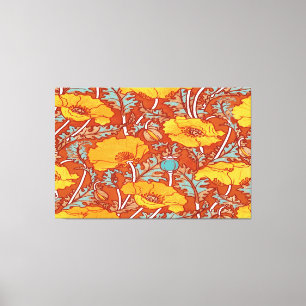 Vintage Poppy ~ Stretch Canvas Print