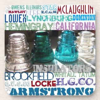 Vintage Porta copos de isolamento de vidro