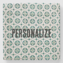 Vintage Porta copos de pedra Azulejo em português