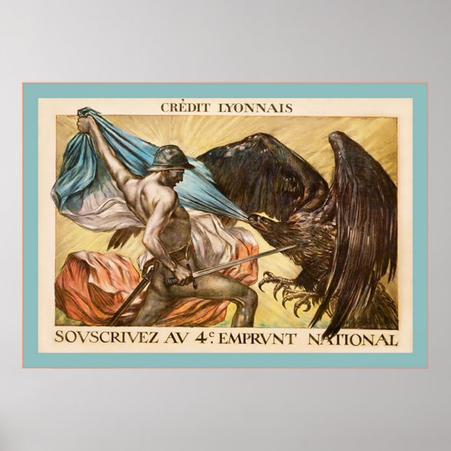 Vintage Poster da Primeira Guerra Mundial Francesa (Frente)