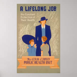 Vintage Poster de Saúde Pública