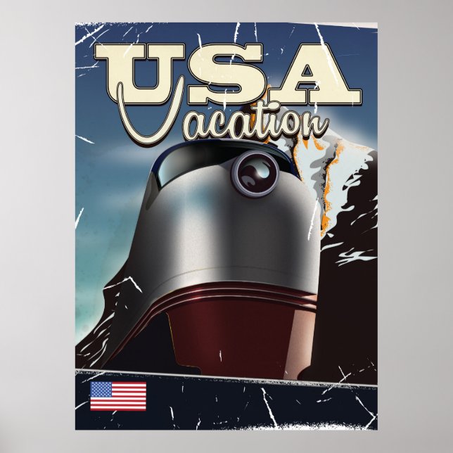 Vintage Poster de trem soviético do comboio de fér (Frente)