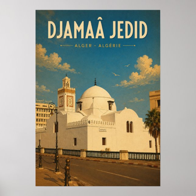 Vintage poster : Djamaâ Jedid - Alger - Algérie (Frente)