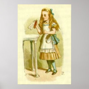 VINTAGE POSTERS - ALICE IN WONDERLAND DRINK ME ART