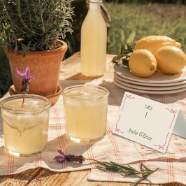 Vintage Preppy Wedt Escort & Place Card