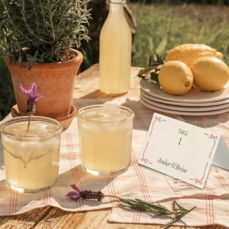 Vintage Preppy Wedt Escort & Place Card