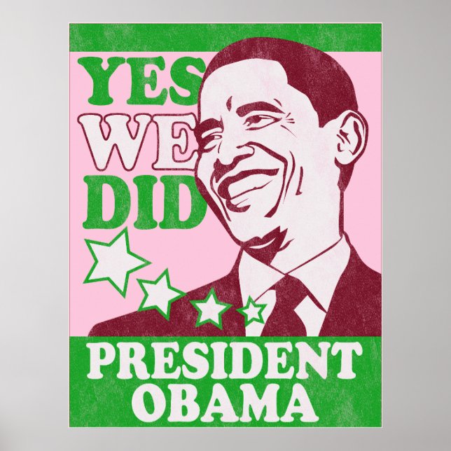 Vintage Presidente Obama Poster (Frente)
