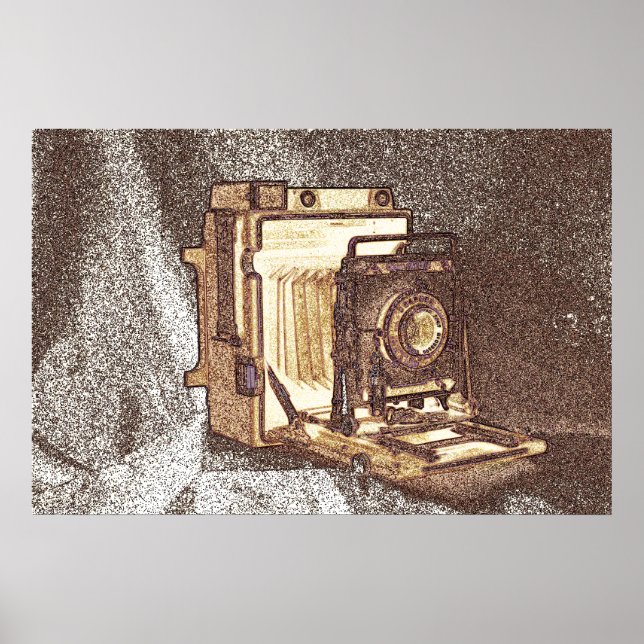 Vintage Press Camera Poster (Frente)