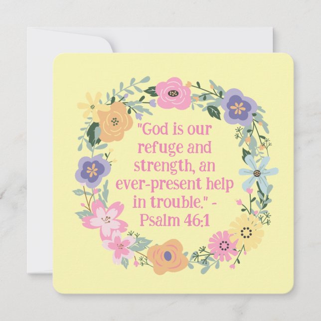 Vintage Primavera Floral Wreath Vazio religioso (Frente)