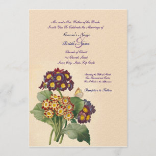 Vintage Primrose Casamento Convite