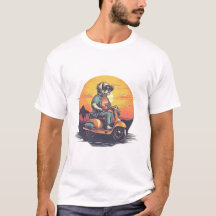 Vintage Puppy Ride a Scooper T-shirt