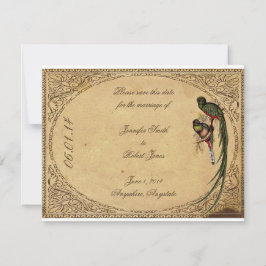Vintage Quetzal Bird Elegant Salve o cartão Data