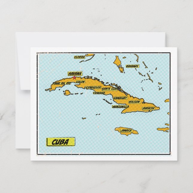 Vintage Quic Book Map De Cuba (Frente)