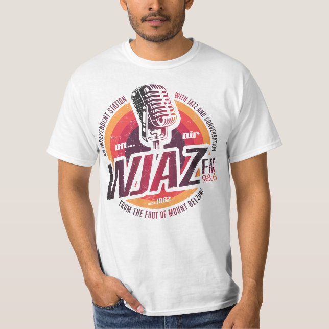 Vintage Radio Design WJAZ T-Shirt (Frente)