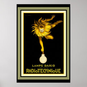 Vintage Radiotechnique Ad Poster 13 x 19
