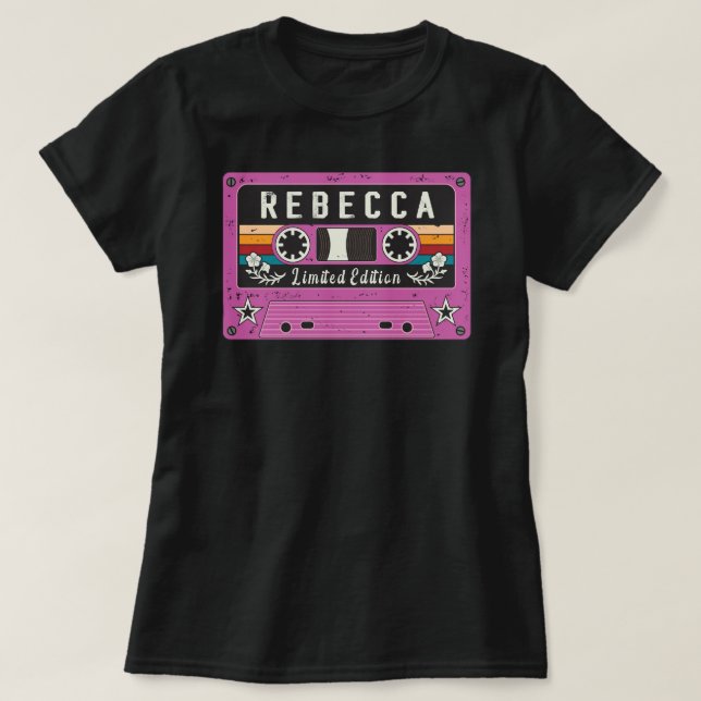 Vintage Rebecca Name T-Shirt (Frente do Design)