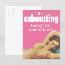 Vintage reclinando cartão postal