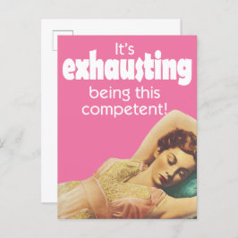 Vintage reclinando cartão postal