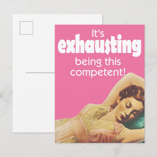 Vintage reclinando cartão postal (Frente/Verso)